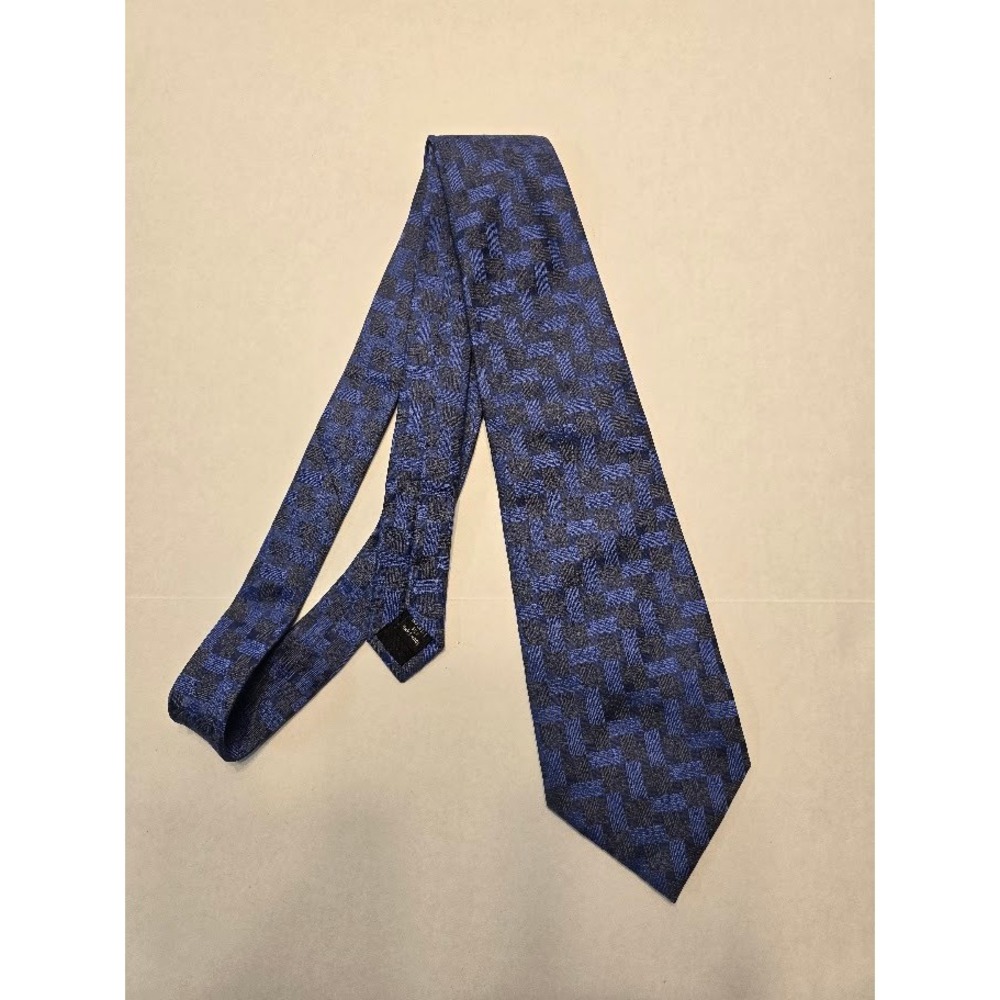 Kenneth Cole New York Men's Necktie Blue‎ Geometric Pattern